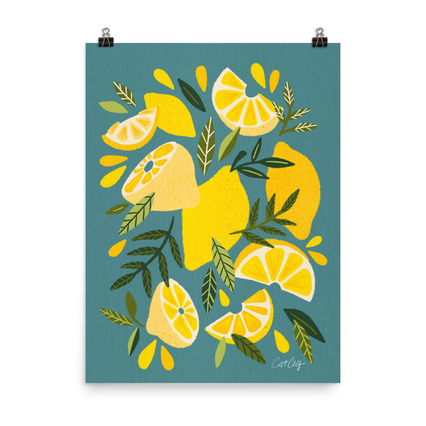 Lemon Blooms - Blue