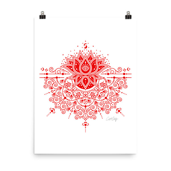 Lotus Blossom Mandala - Red