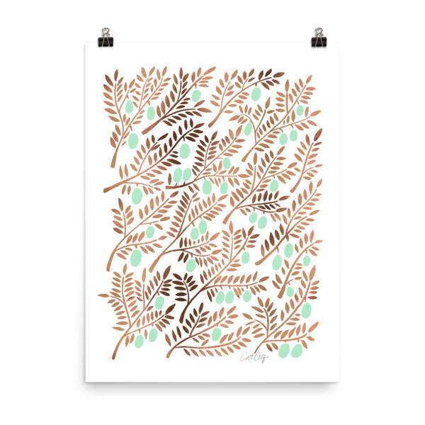 Olive Branches - Rose Gold Mint