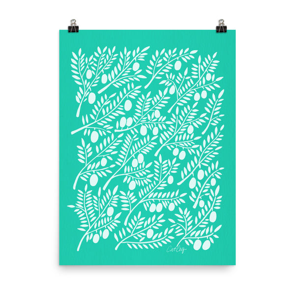 Olive Branches - Turquoise