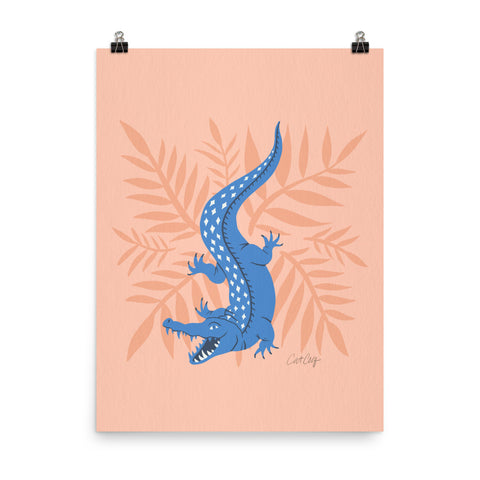 Crocodile – Blue & Blush