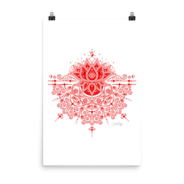 Lotus Blossom Mandala - Red