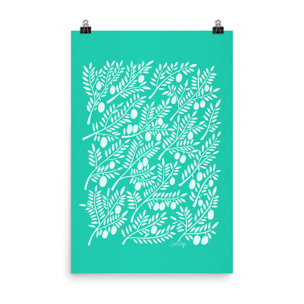 Olive Branches - Turquoise