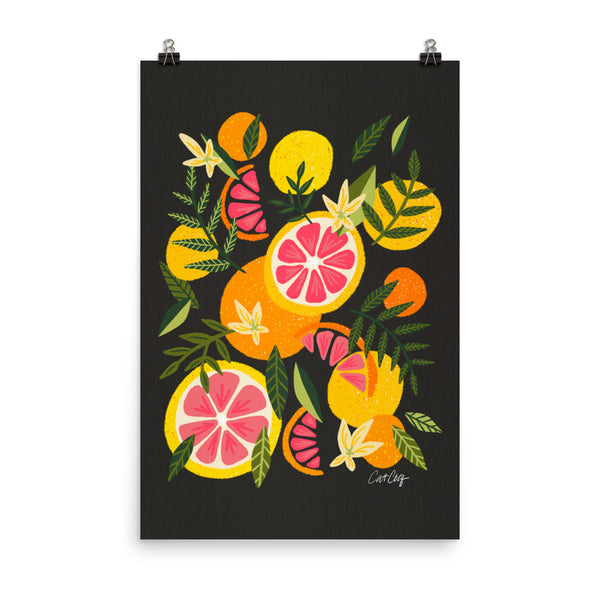Grapefruit Blooms – Charcoal