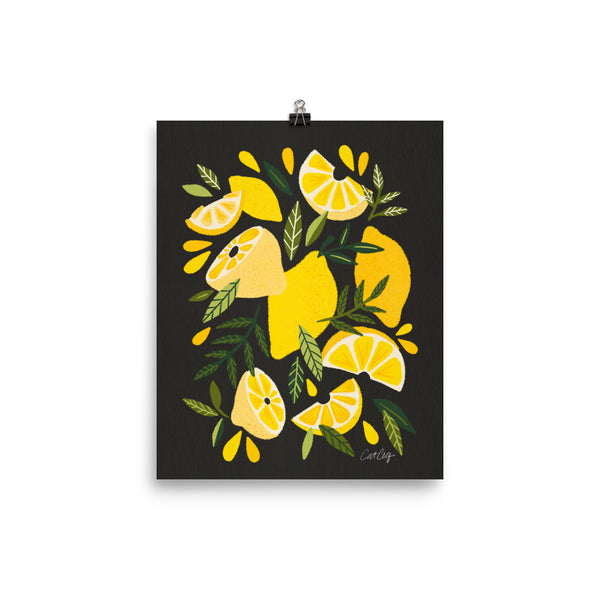 Lemon Blooms - Charcoal