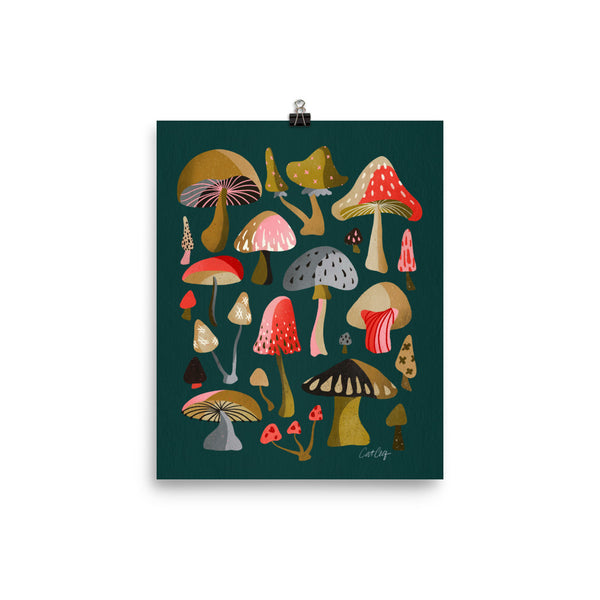 Mushroom Collection - Teal