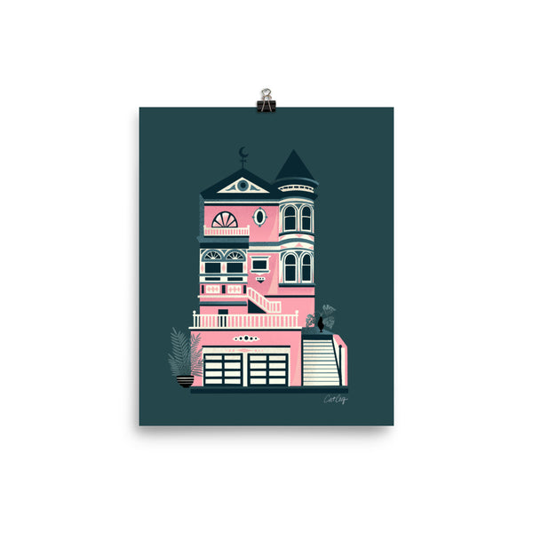 Victorian Home - Pink Teal