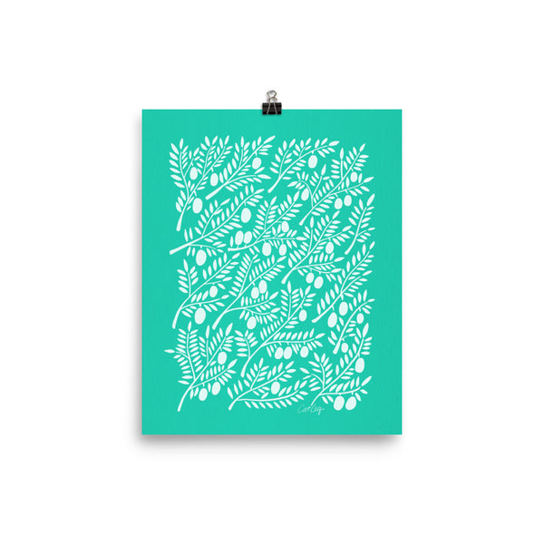 Olive Branches - Turquoise