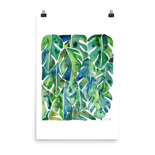 Split Leaf Philodendron – Green Palette • Art Print