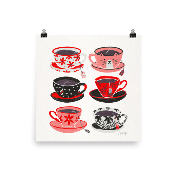 Tea Time - Red and Black