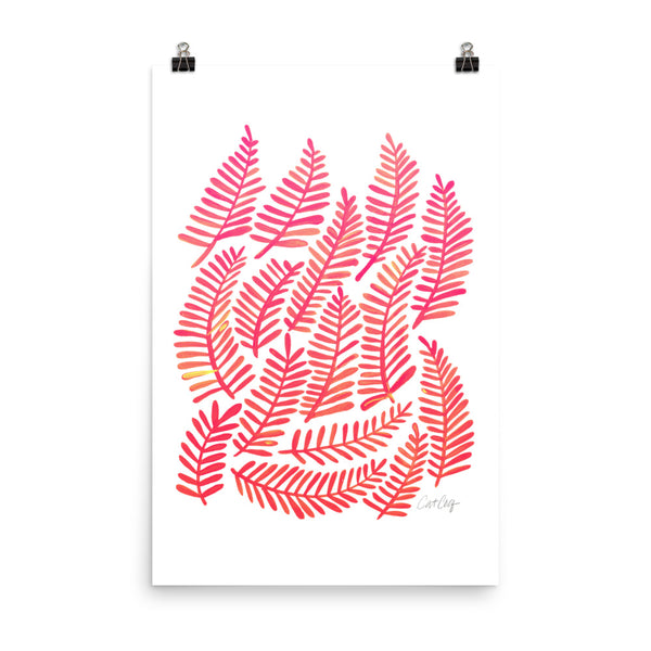 Fronds – Pink Palette • Art Print