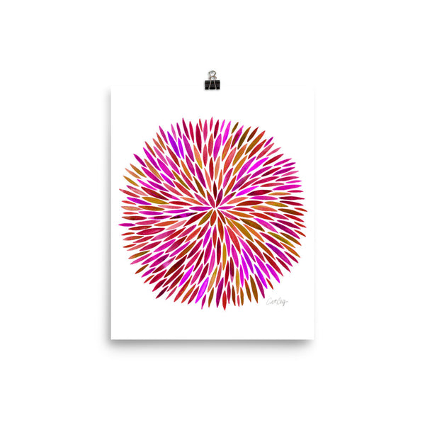 Watercolor Burst – Pink Palette • Art Print