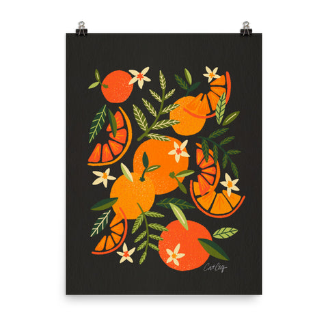 Orange Blooms – Charcoal