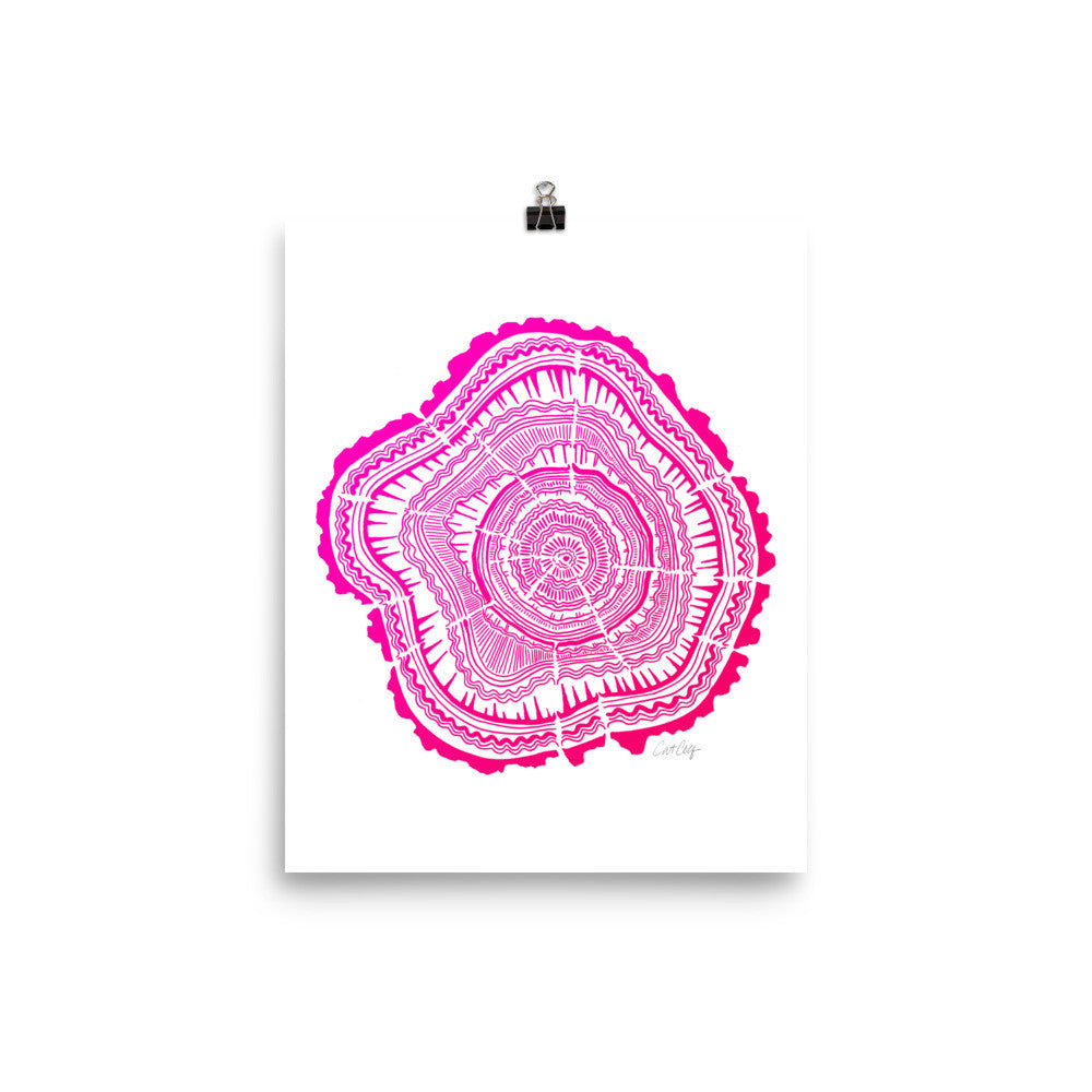 Tree Rings – Pink Palette • Art Print