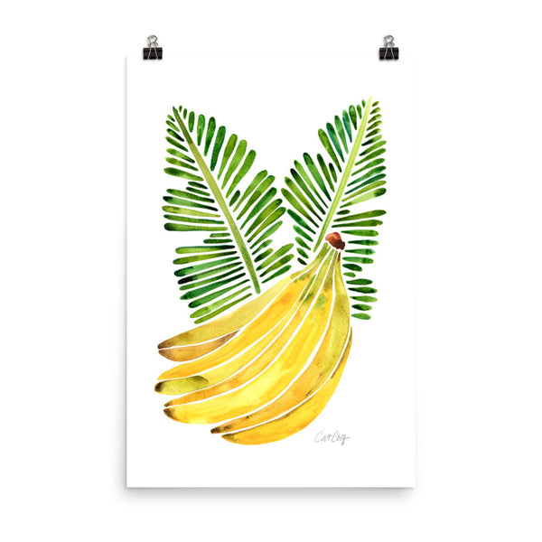 Banana Bunch – Yellow & Green • Art Print