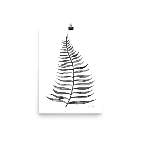Palm Leaf – Black Palette  •  Art Print