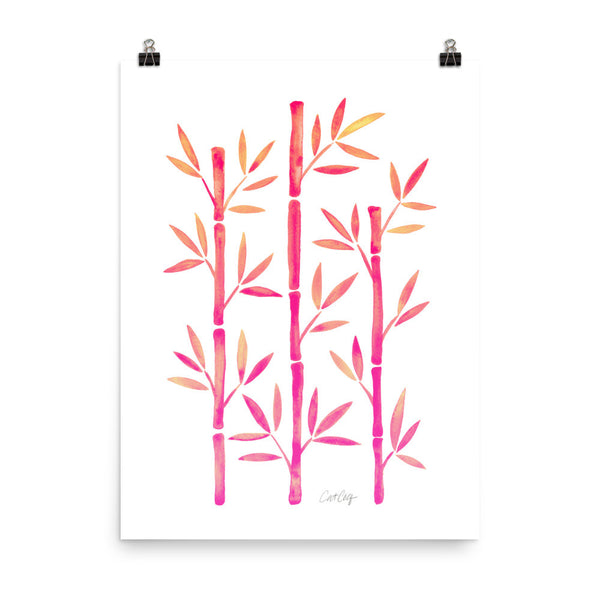 Bamboo – Pink Palette • Art Print