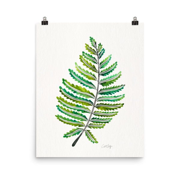 Fern Leaf – Green Palette • Art Print
