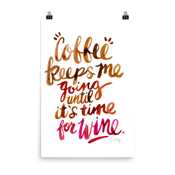 Coffee & Wine – Ombré Palette • Art Print