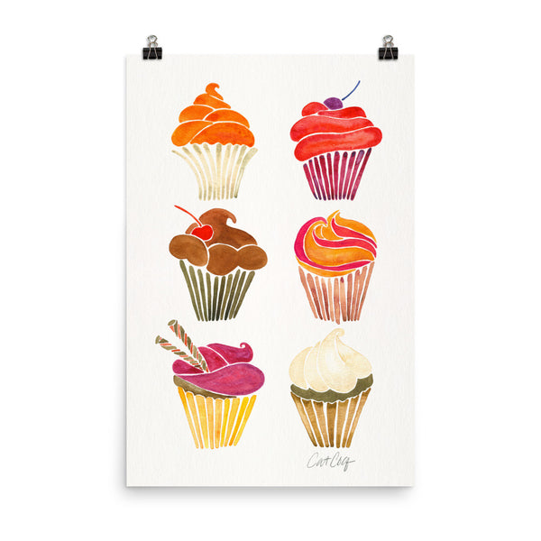 Cupcakes – Rainbow Palette • Art Print