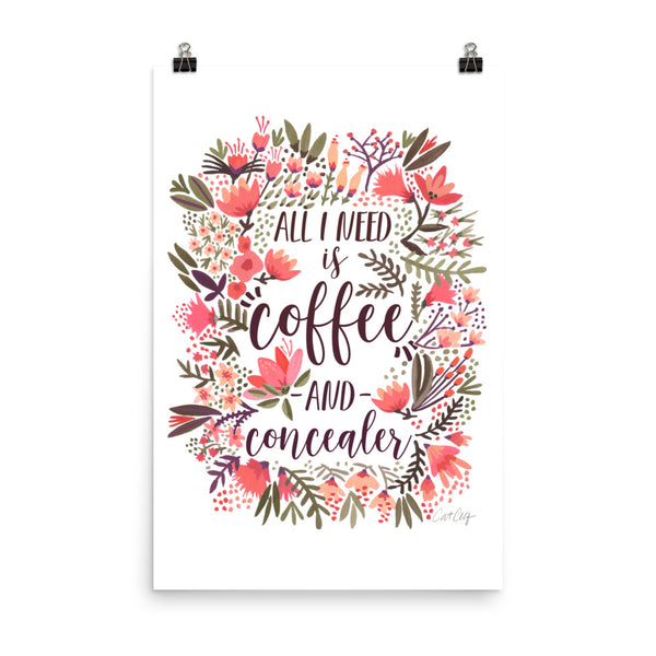 Coffee & Concealer – Vintage Palette • Art Print