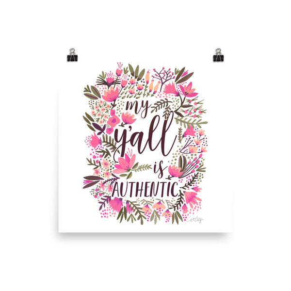 My Y'all is Authentic – Vintage Palette • Art Print