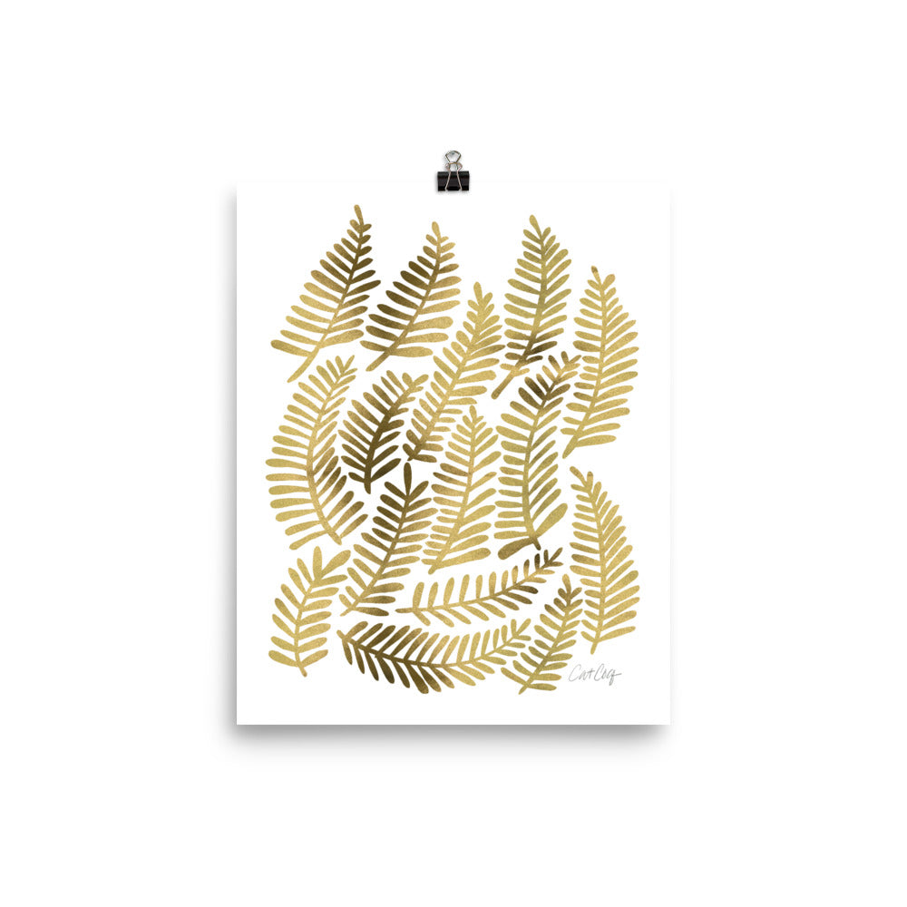 Fronds – Gold Palette • Art Print