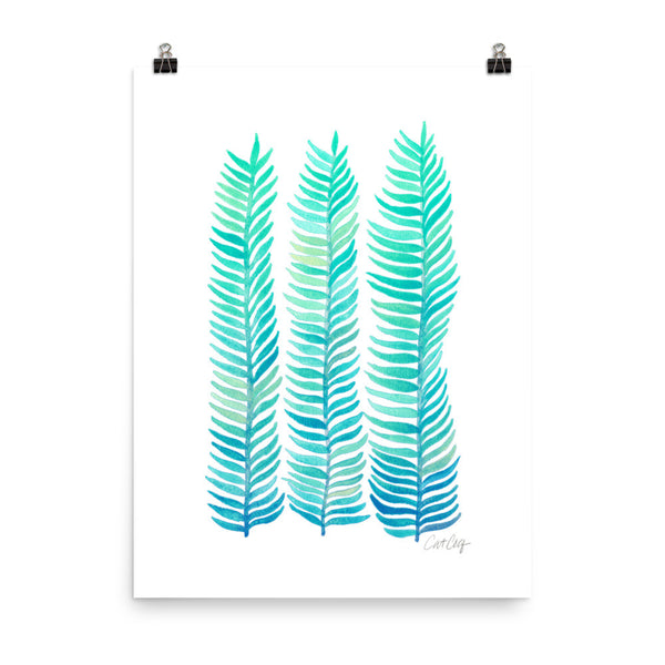 Stems – Turquoise Palette  •  Art Print