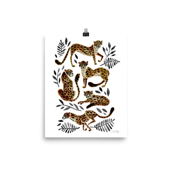 Cheetah Collection – Mocha & Black Palette • Art Print