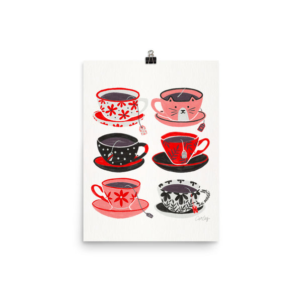 Tea Time - Red and Black
