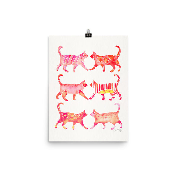 Cat Collection – Pink Palette • Art Print