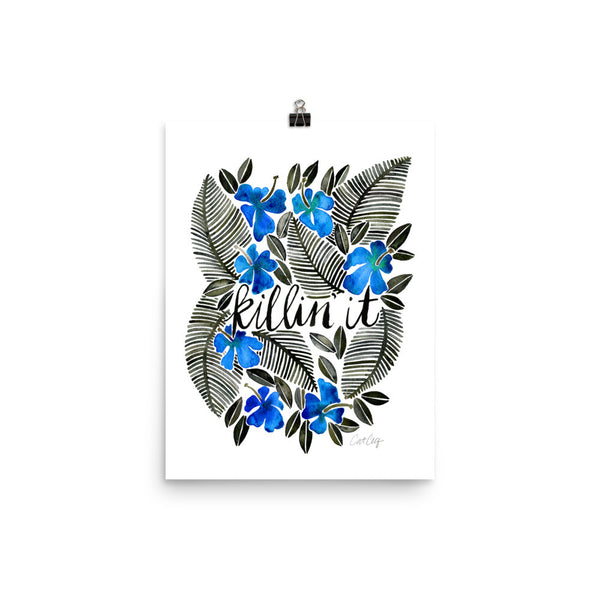 Killin' It – Navy & Black Palette • Art Print