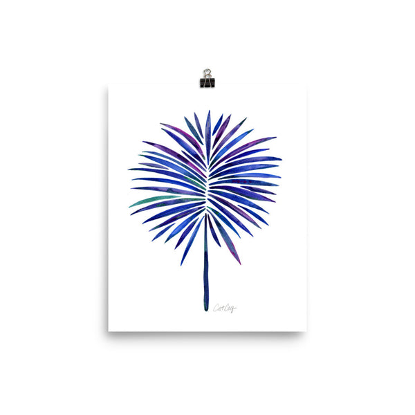 Fan Palm – Indigo Palette • Art Print