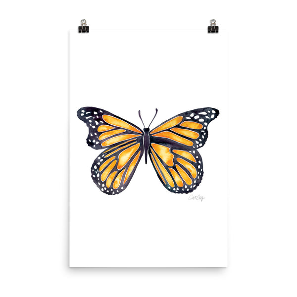Butterfly – Monarch Orange Palette • Art Print