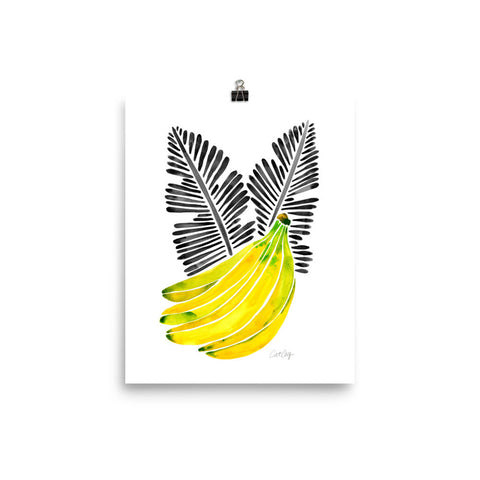 Banana Bunch – Yellow & Black • Art Print