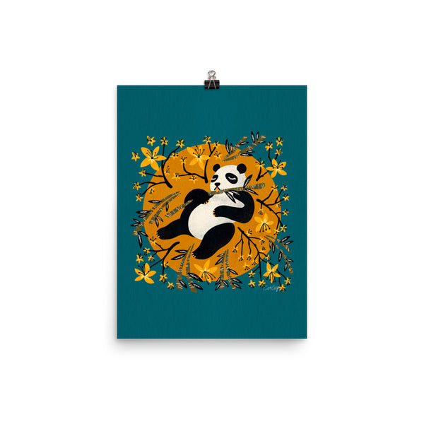 Panda Vibes – Teal & Ochre