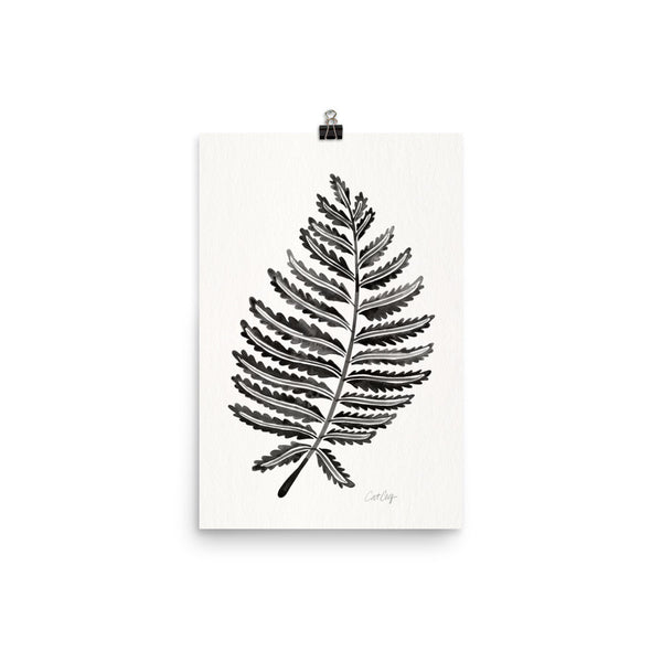 Fern Leaf – Black Palette • Art Print