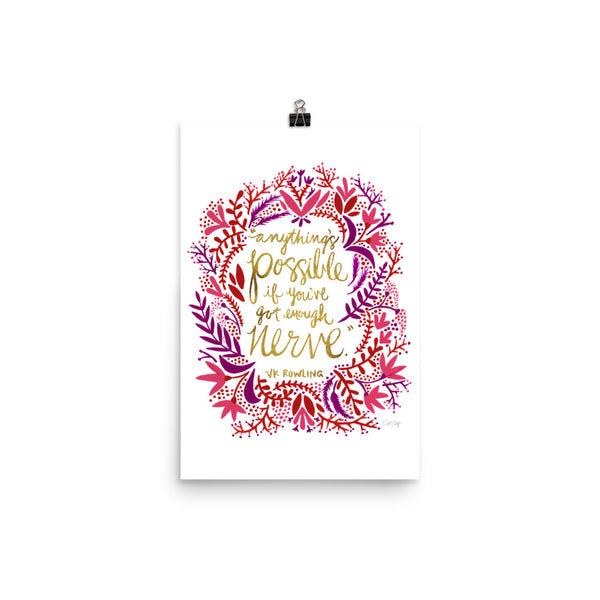 Anything's Possible – Pink & Gold Palette • Art Print