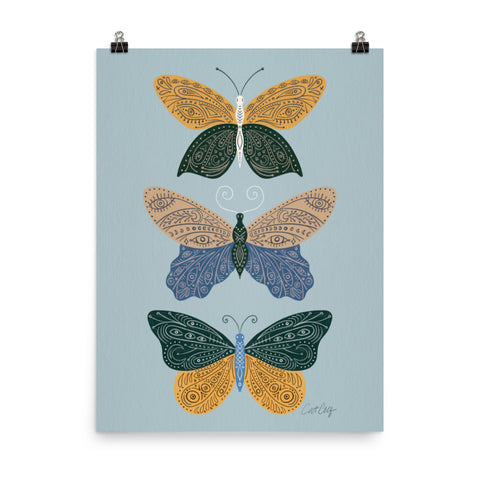 Tattooed Butterflies – Blue & Yellow