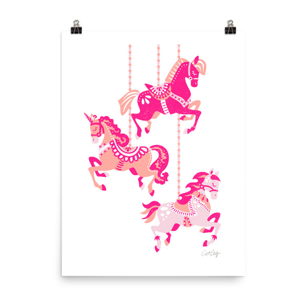 Carousel Horses - Pink