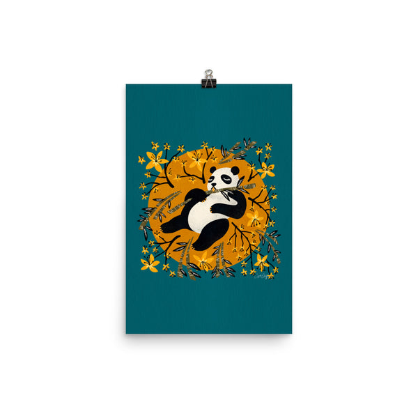 Panda Vibes – Teal & Ochre