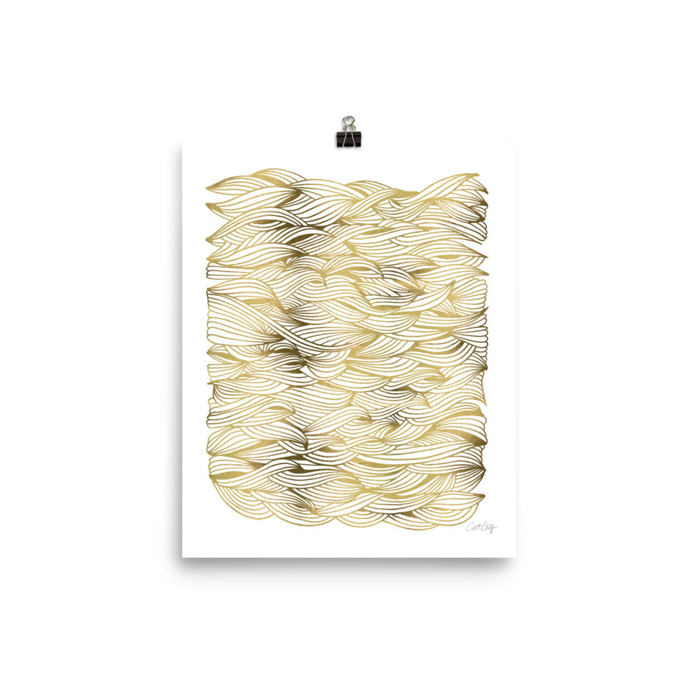 Waves – Gold Palette • Art Print