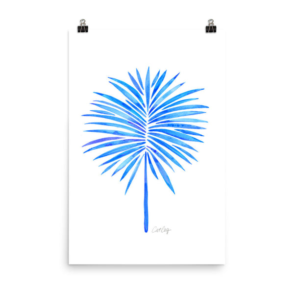 Fan Palm – Blue Palette • Art Print