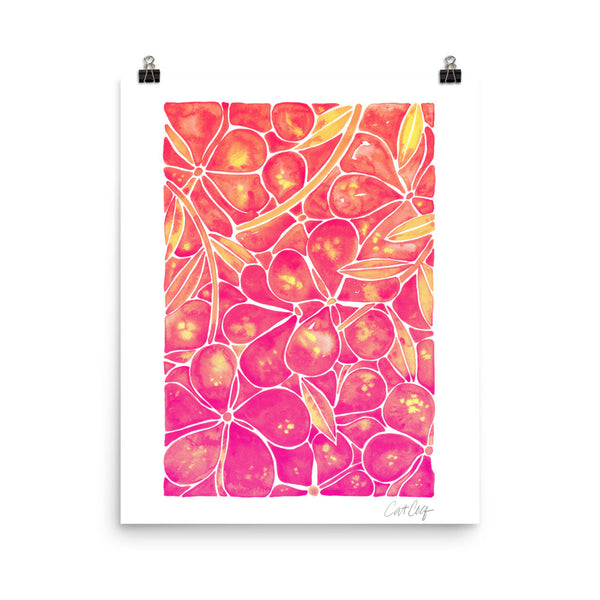Orchid Wall – Pink Ombré Palette • Art Print