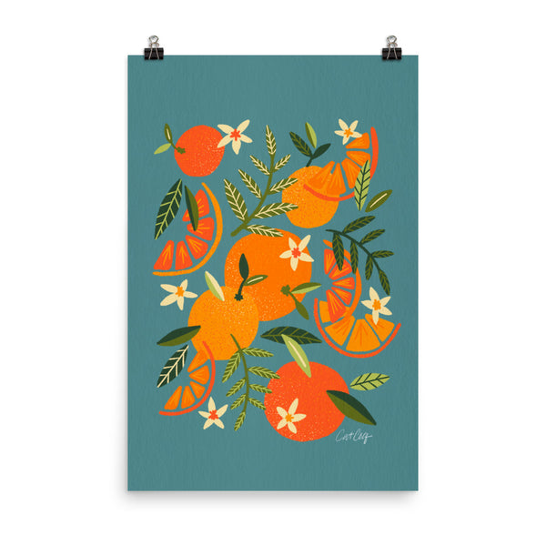 Orange Blooms – Blue