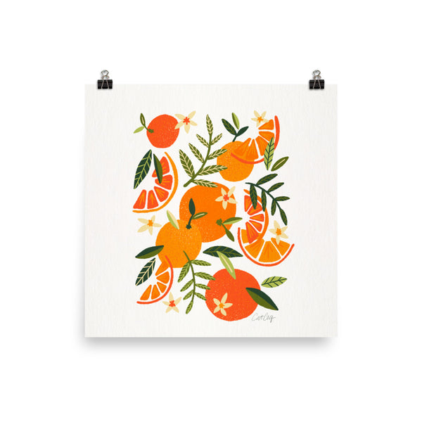 Orange Blooms – White