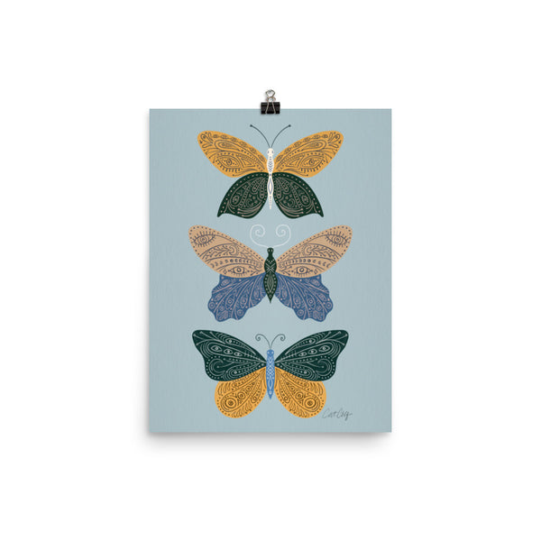 Tattooed Butterflies – Blue & Yellow