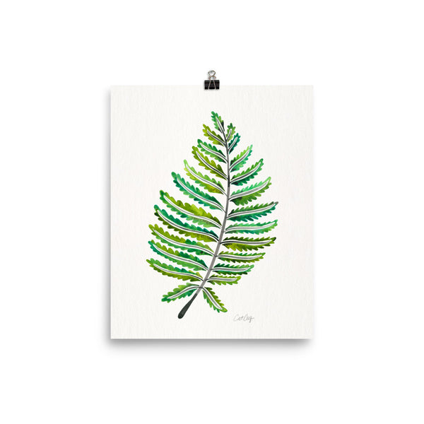 Fern Leaf – Green Palette • Art Print