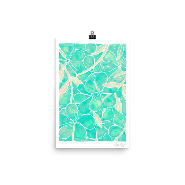 Orchid Wall – Mint Palette • Art Print