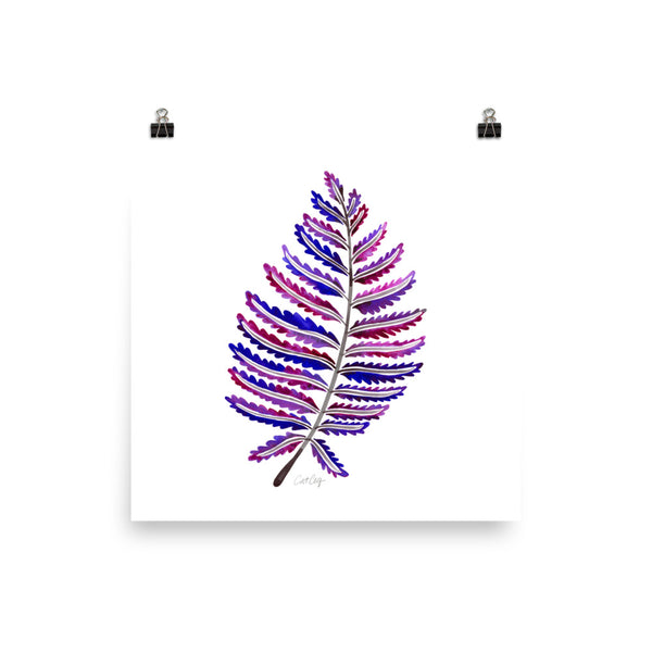 Fern Leaf – Indigo Palette • Art Print